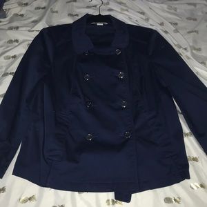 Dark blue short waist length coat